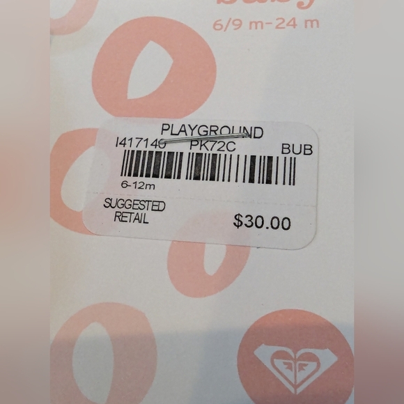 Roxy teenie wahine Beanie hat from ROXY. Baby sz 6-12 m, pink striped NWT - Picture 4 of 10